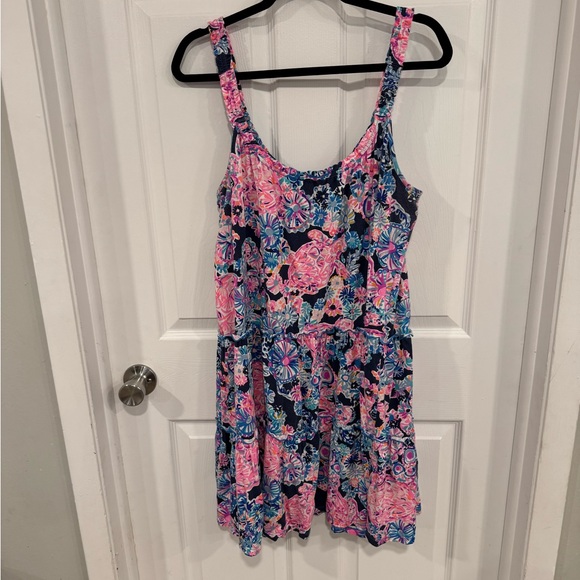 Lilly Pulitzer Vibrant Pink and Navy Mini Dress - Picture 7 of 9